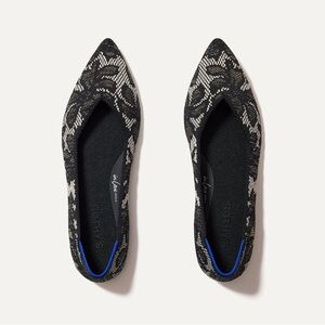 Rothy's The Point II Black Chantilly Pointed Toe Flats